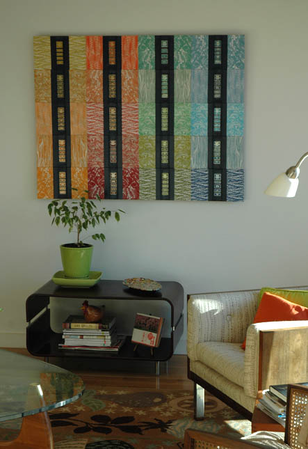 Prism Book Quilt on Billie's wall, 2008