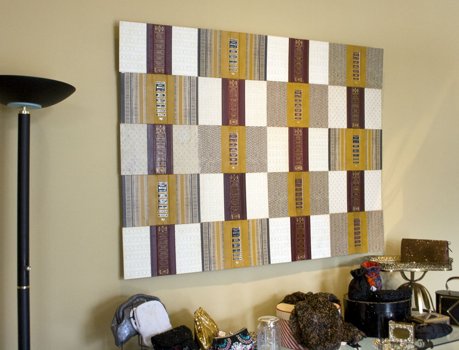 Royal Patch Book Quilt on Posh Boutique wall, 2008