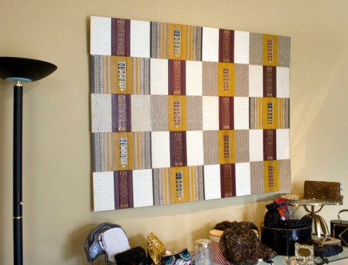 Royal Patch Book Quilt on Posh Boutique wall, 2008