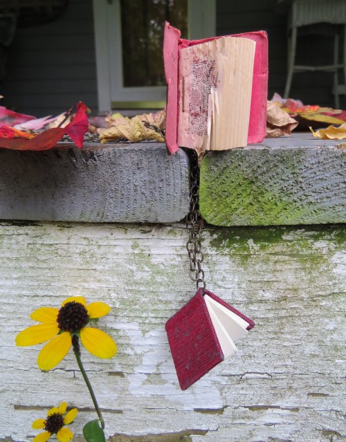 Red books, fall porch, wabi sabi.